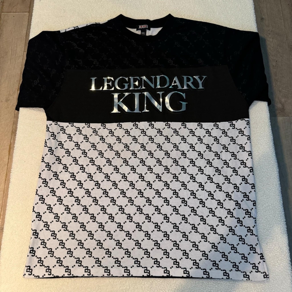Men's Twenty Three Black and White T-Shirt 3XL Black White - Picture 1 of 5